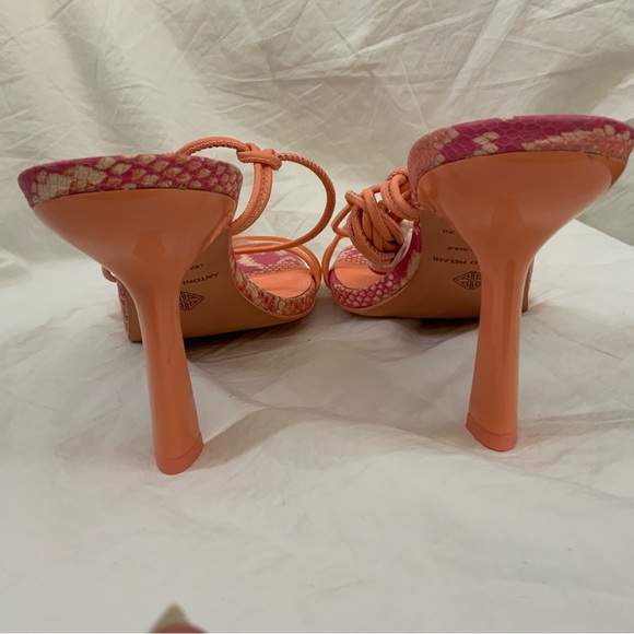 Antonio Melani Barden Lace-Up Dress Sandals 
Citrus Peach 7.5M or 10M New - Picture 8 of 12